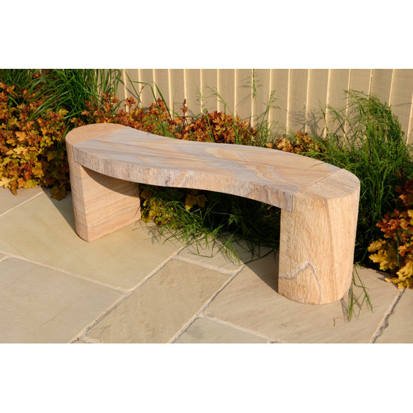 Stone deals wood bench